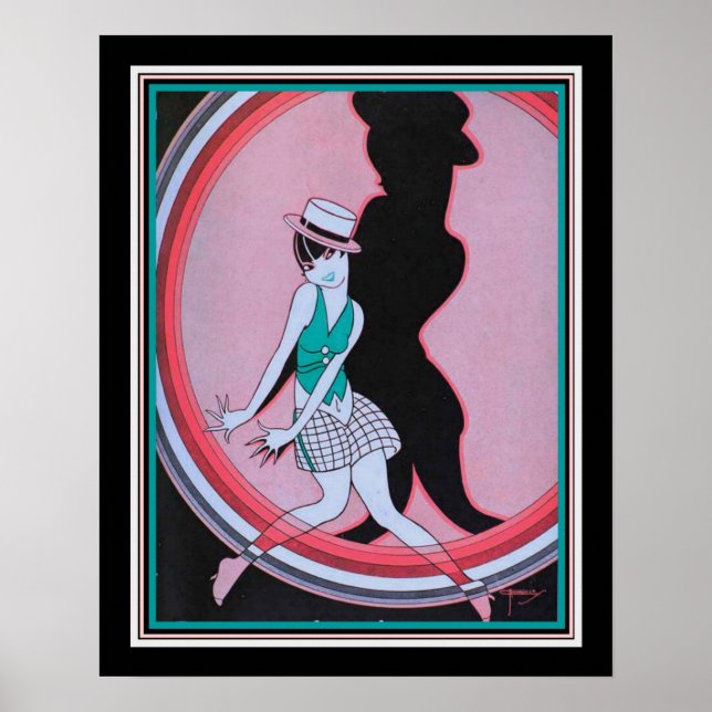 Póster 1927 Art Deco "Spotlight" print 16x20 (Frente)