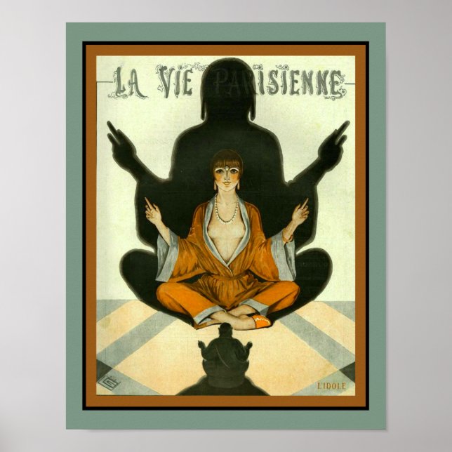 Póster 1927 La Vie Parisienne Buddha Cover (Frente)