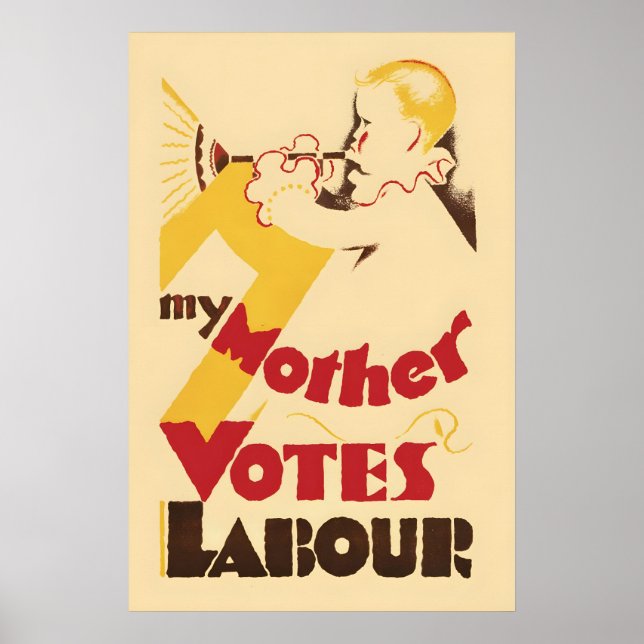 Póster 1929 British Labour Election Poster My Mother (Frente)