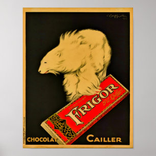 Póster 1929 Frigor Chocolat Cailler