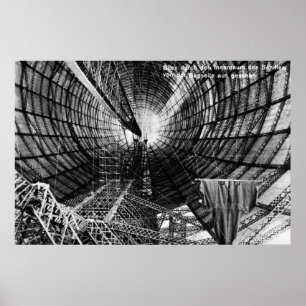 Póster 1929 poster interior de la aerolínea Graf Zeppelin