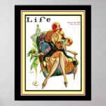 Póster 1929 tapa Art Deco 16 x 20<br><div class="desc">Cubierta colorida Art Déco de la vida Enero de 1929</div>