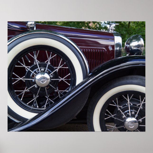 Póster 1930 Ford A Coche Clásico (Frente)