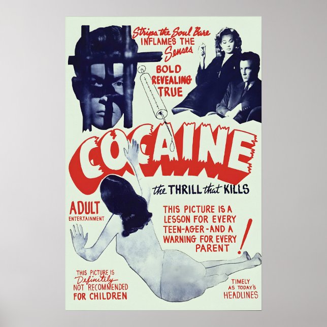 Póster 1930s anti drug poster - The thrill that (Frente)