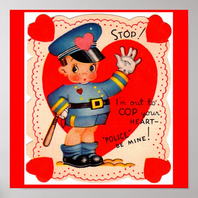 Póster 1930s police boy Valentine (Frente)
