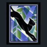 Póster 1931 Art Deco "Black Panther" Imprimir 16x20<br><div class="desc">Elegante,  Art Deco Pantera Negra/Impresión Jungla. Ca. 1931</div>