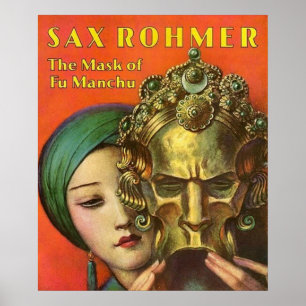 Póster 1932 La máscara de la cubierta de Fu Manchu