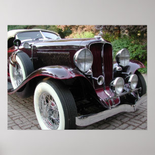 Póster 1932 sección troncónica castaña Speedster