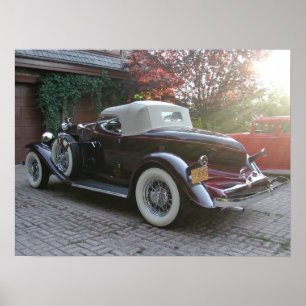Póster 1932 sección troncónica castaña Speedster