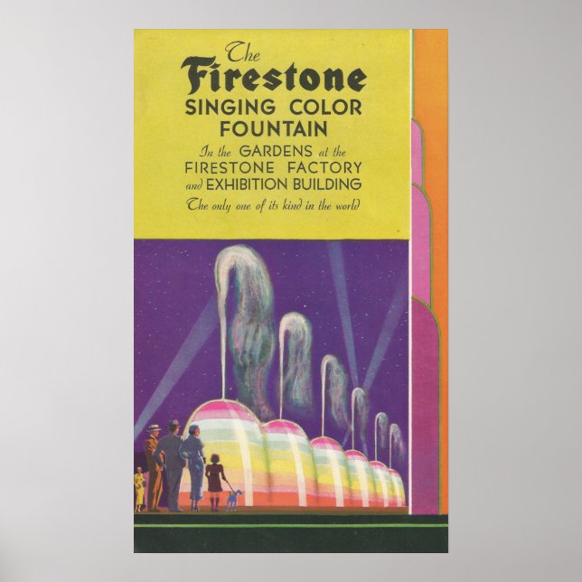 Póster 1933 Exposición Internacional CHICAGO. Art Decó. (Frente)