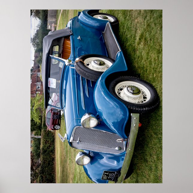 Póster 1934, Chevrolet Roadster clásico (Frente)