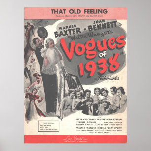 Póster 1937 Las lenguas de 1938, esa vieja sensación