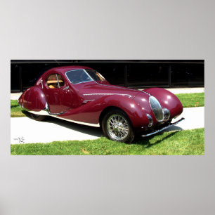 Póster 1937 Talbot Lago T150SS