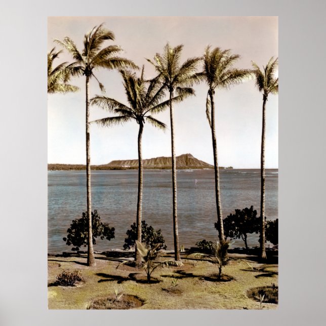 Póster 1940 Diamante Head Hawaii (Frente)