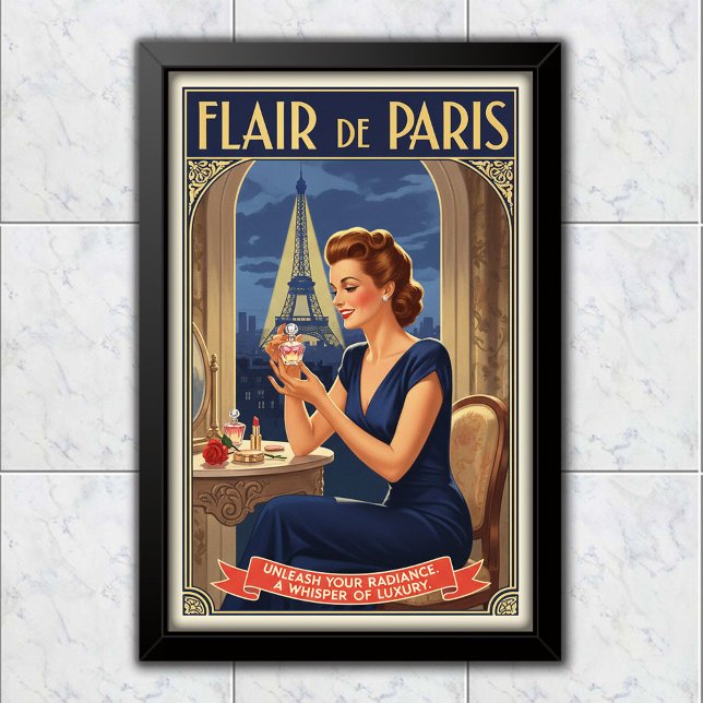 Póster 1940 Vintage Flair de Paris Perfume Advertising (Subido por el creador)