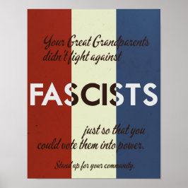 Póster 1940's Style Stand up for your Community