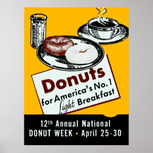 Póster 1941 Donut Poster