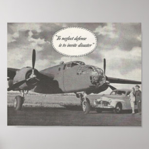 Póster 1941 Tema De Defensa. Aeronaves.