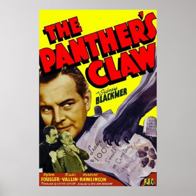 Póster 1942 poster de cine The Panther's Claw (Frente)