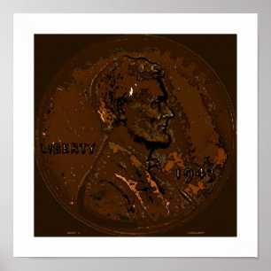 Póster 1943 Wheat Leaf Penny 8