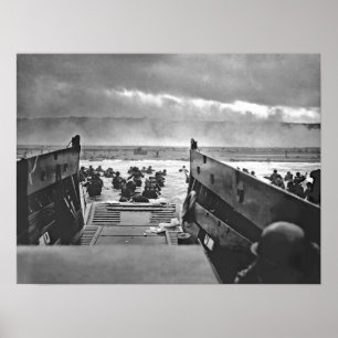 Póster 1944 Invasión del Poster Normandy Omaha Beach