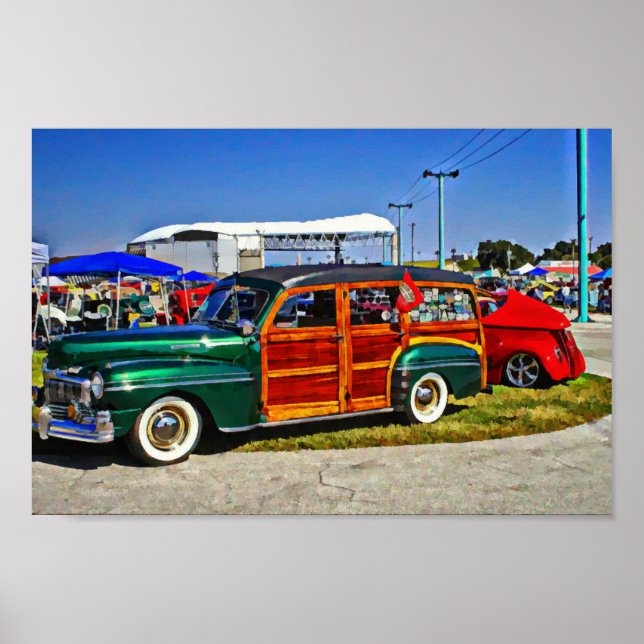 Póster 1948 Mercury Woodie Hotrod Personalizado Classic (Frente)
