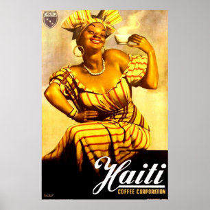 Póster 1950s Haiti Coffee Corporation ad