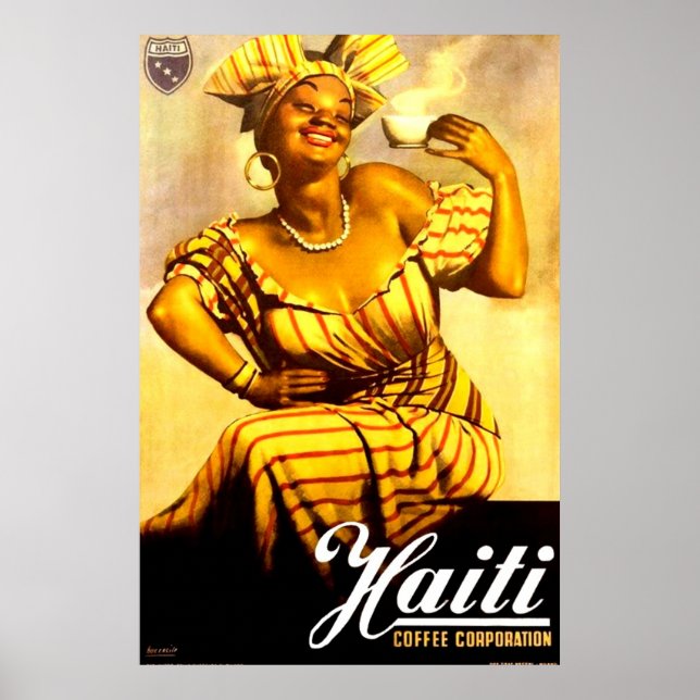 Póster 1950s Haiti Coffee Corporation ad (Frente)