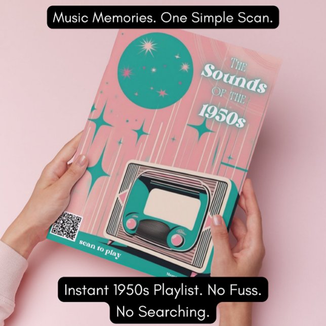 Póster 1950s Music Dementia Gift Poster with 50s Playlist (Subido por el creador)