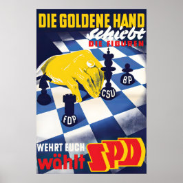 Póster 1953 Anti-Capitalist German Election Poster Labour