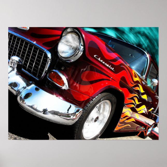 Póster 1955 Chevy Hot Rod (Frente)
