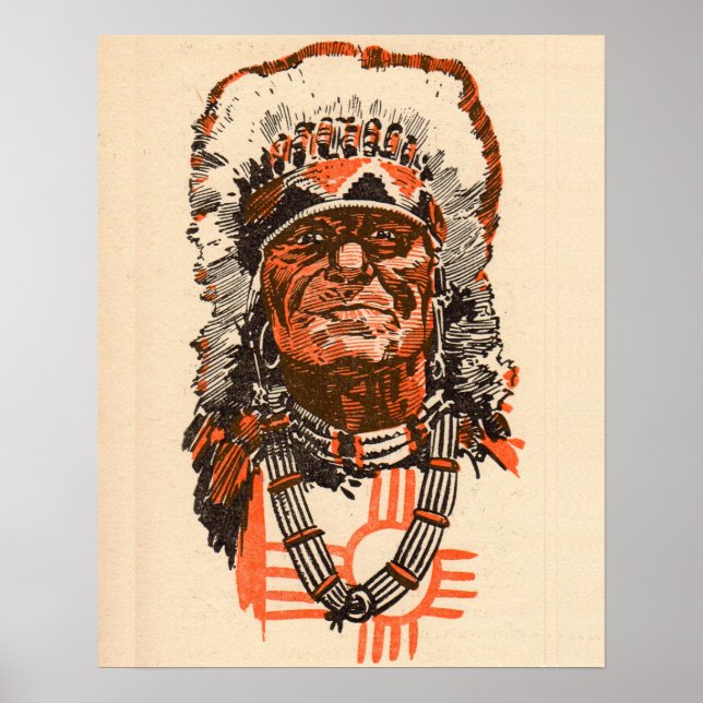 Póster 1955 Jefe indio de los cómics de Billy the Kid (Re (Frente)