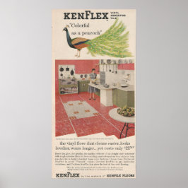 Póster 1956 Flooring Ad PEACOCK