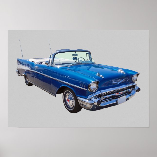 Póster 1957 Chevrolet Bel Air 2-door Convertible (Frente)
