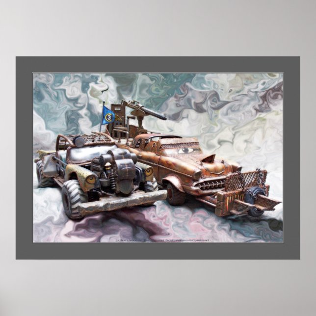 Póster 1957 Chevy Bel Air, Classic, junk Post Apocalypse (Frente)