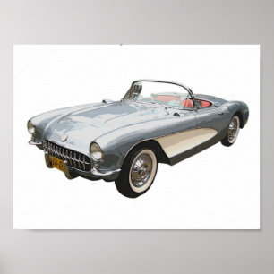 Póster 1959 Corvette convertible