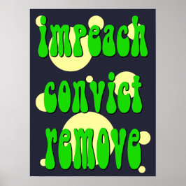 Póster 1960's Style Impeach Convict Remove