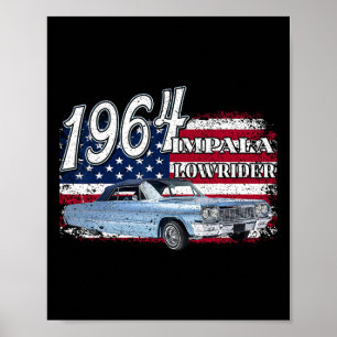 Póster 1964 64 Impala Lowrider Ss 4 De Julio Americano