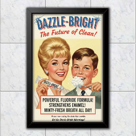 Póster 1965 Vintage Dazzle-Bright Toothpaste Advertising