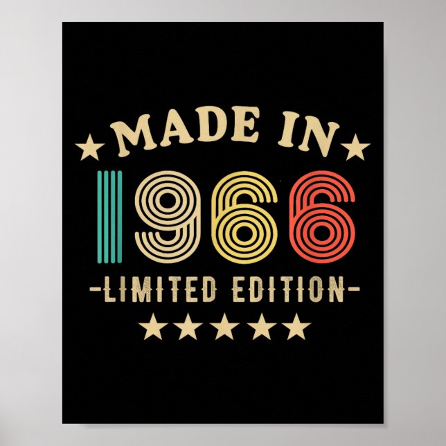 Póster 1966 60th Birthday,funny Retro 2026 Gift Him,dad,f (Frente)