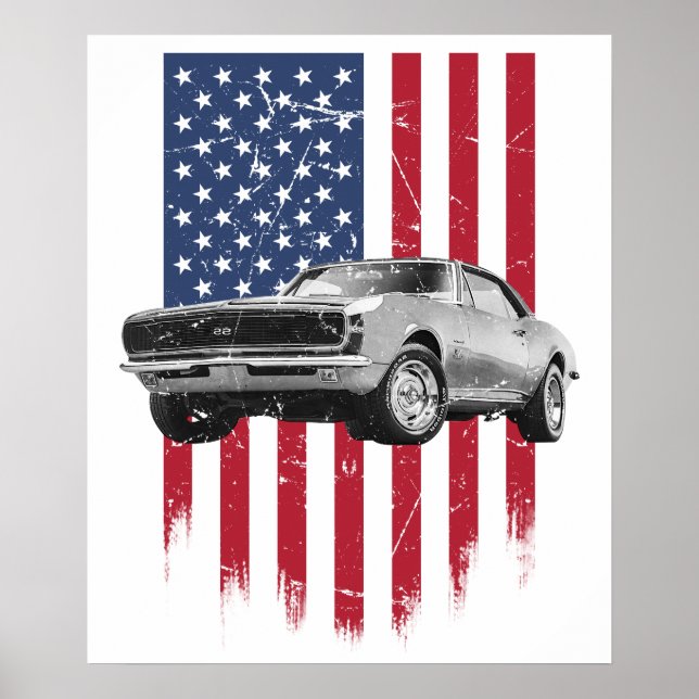Póster 1967 Chevrolet Camaro SS 396 (Frente)