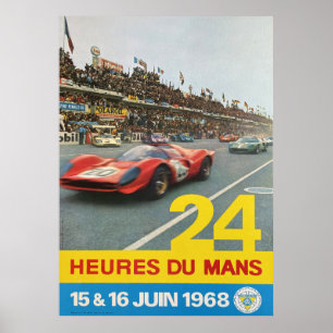 PÓSTER 1968 24 HEURES DU MANS