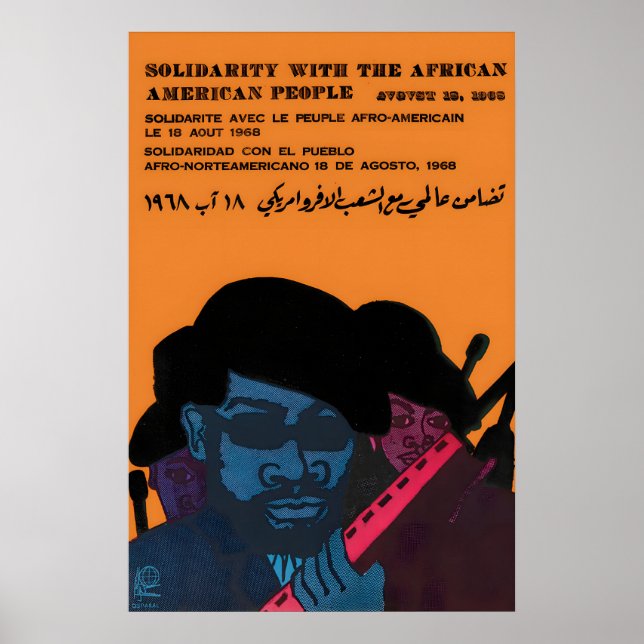 Póster 1968 OSPAAAL Poster Solidarity with the (Frente)
