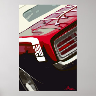 Póster 1970 Plymouth Cuda 340