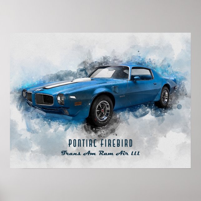 Póster 1970 Pontiac Firebird Trans Am Ram Air III (Frente)