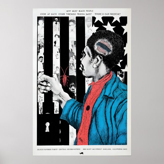 Póster 1970s  Poster Black Panther - Where is our (Frente)