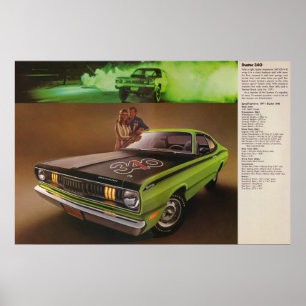 Póster 1971 Plymouth Duster 340 Ad Poster