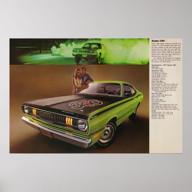 Póster 1971 Plymouth Duster 340 Ad Poster (Frente)