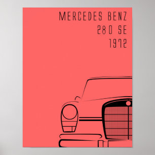 Póster 1972 Mercedes Benz 280SE