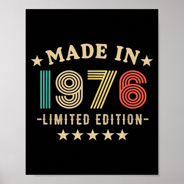 Póster 1976 50th Birthday,50th 2026 For Him, Dad,father's (Frente)